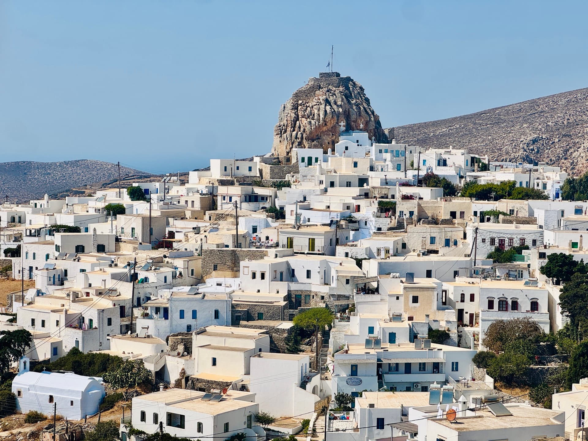 Amorgos cliff and sea