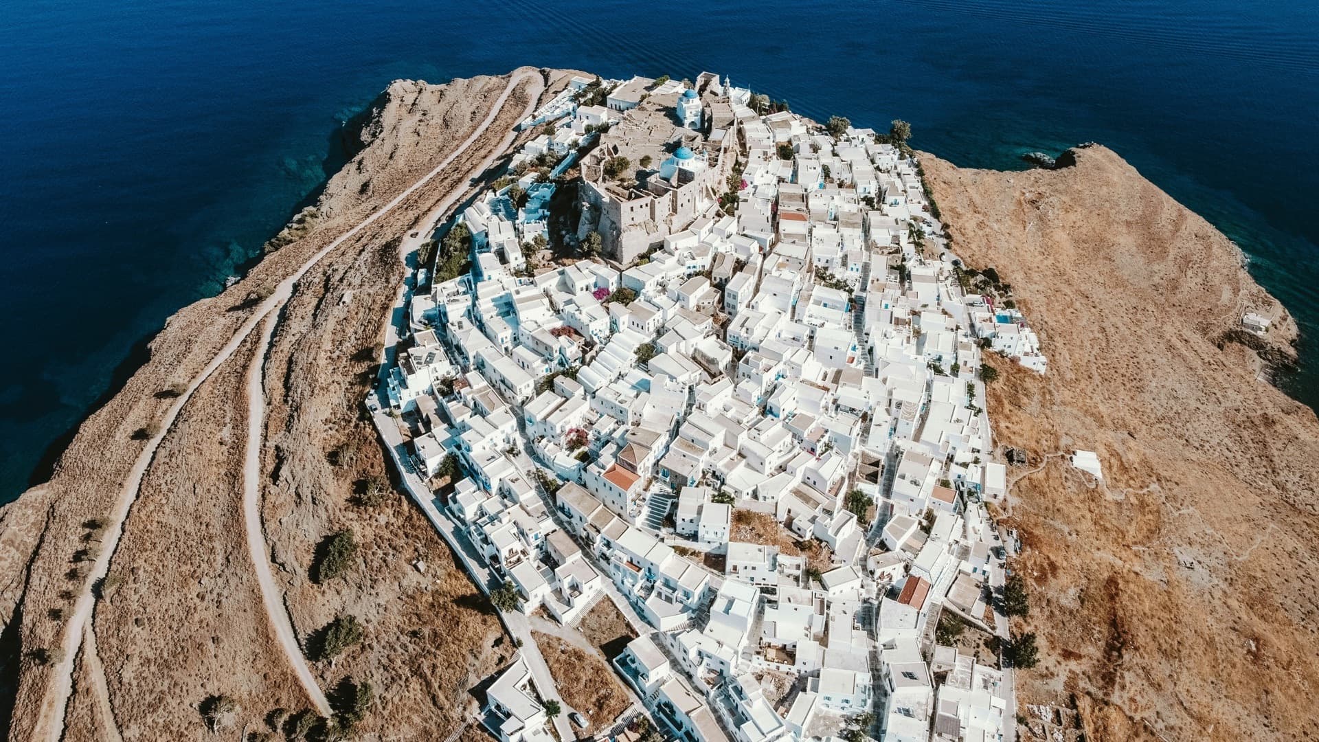 Astypalea white village and castle