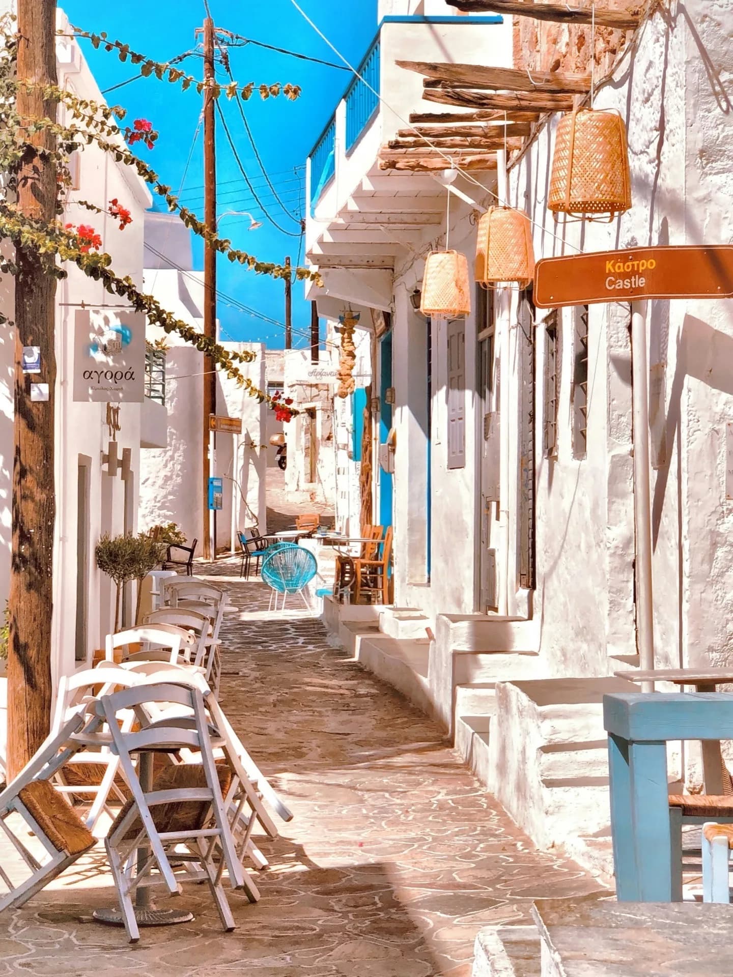 Kimolos village alley, near Milos