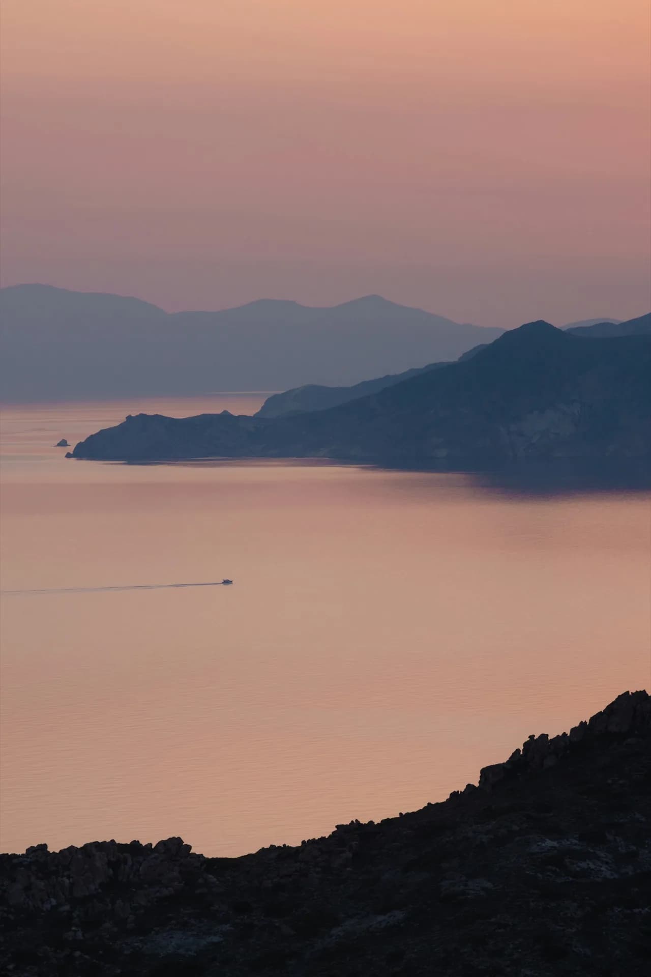 Milos coast at sunset, Aegean